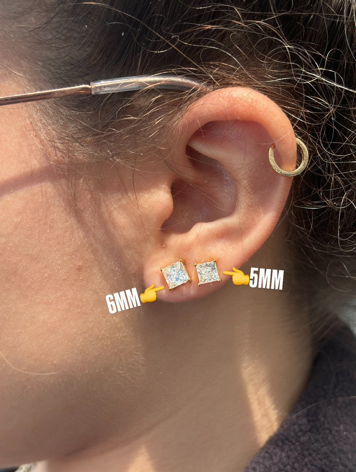 VVS1 PRINCESS CUT EARRINGS