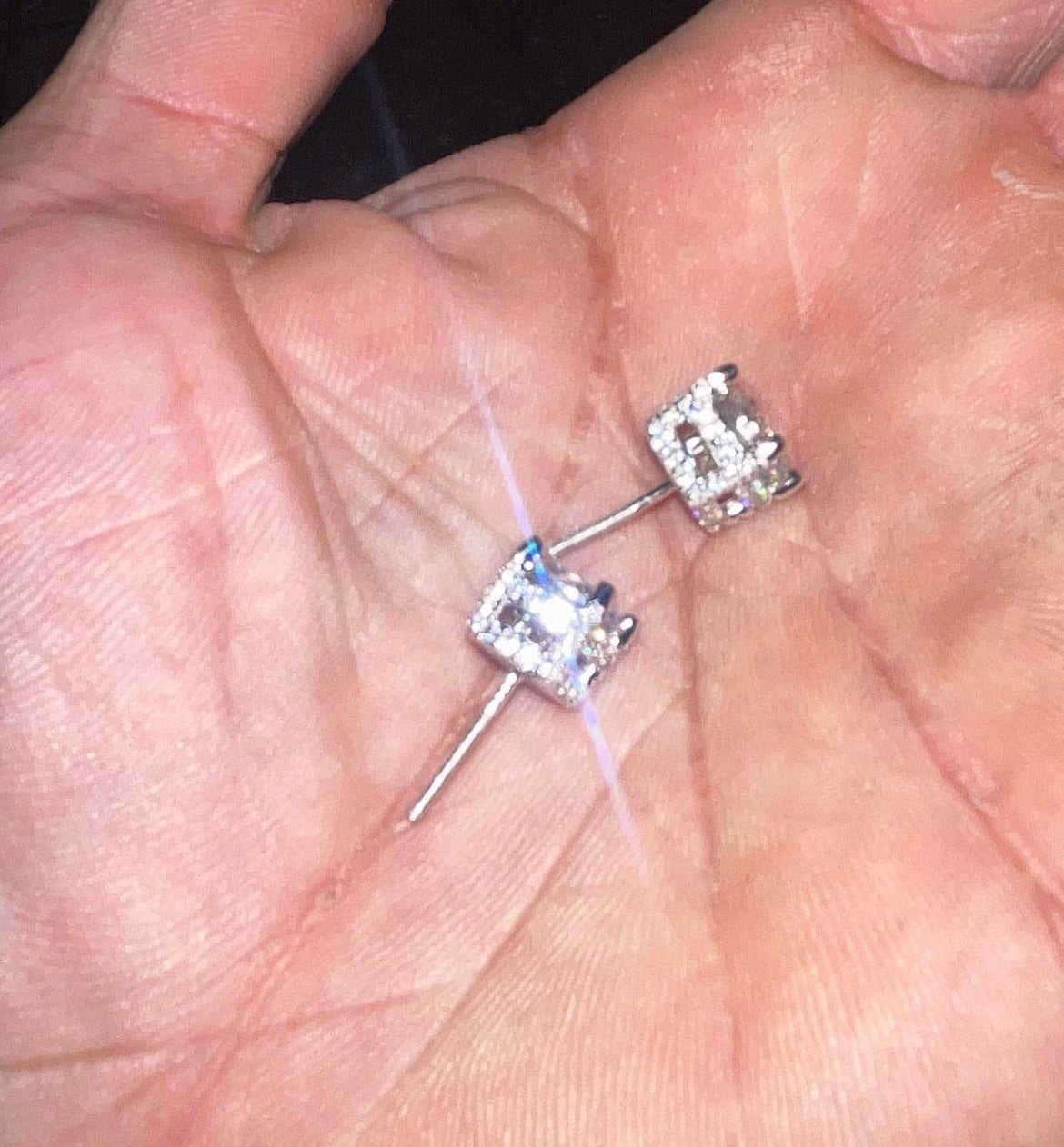 8MM 5.1CT VVS1 BUSSDOWN EARRINGS