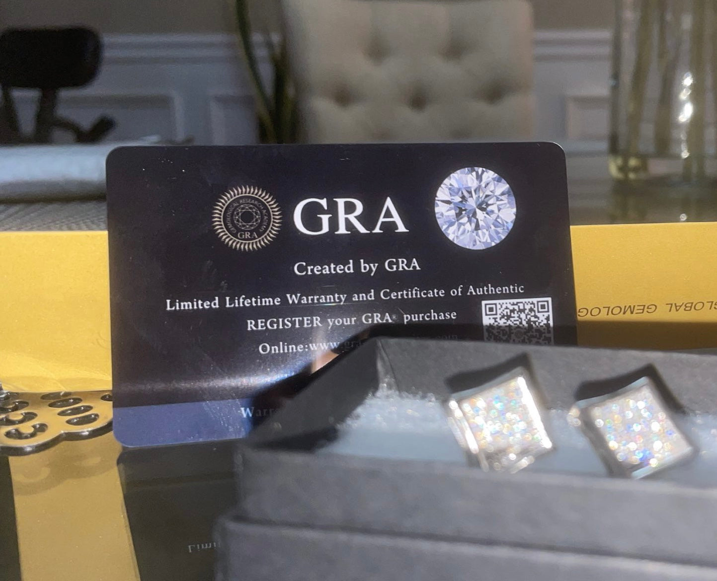 12MM VVS1 .50CT KITE EARRINGS