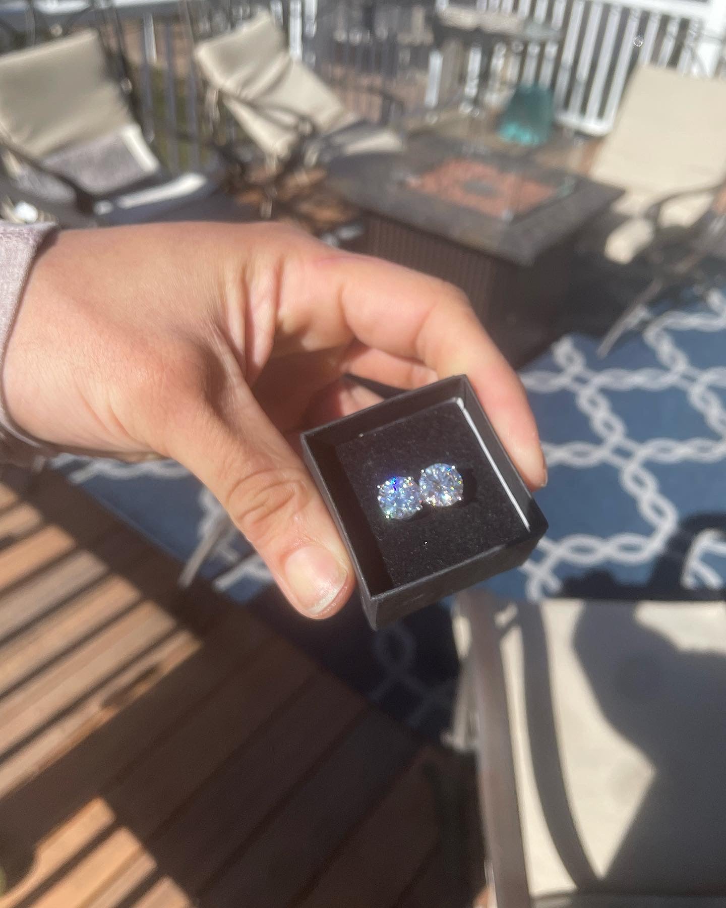 8CT VVS1 STONE SOLITAIRE EARRINGS