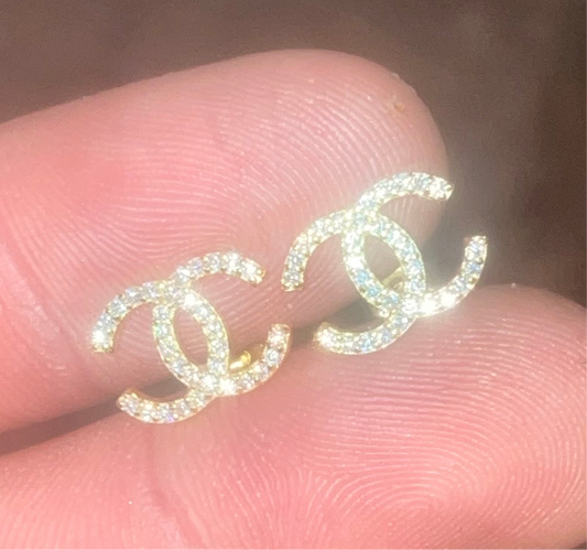14k CC VVS1 EARRINGS