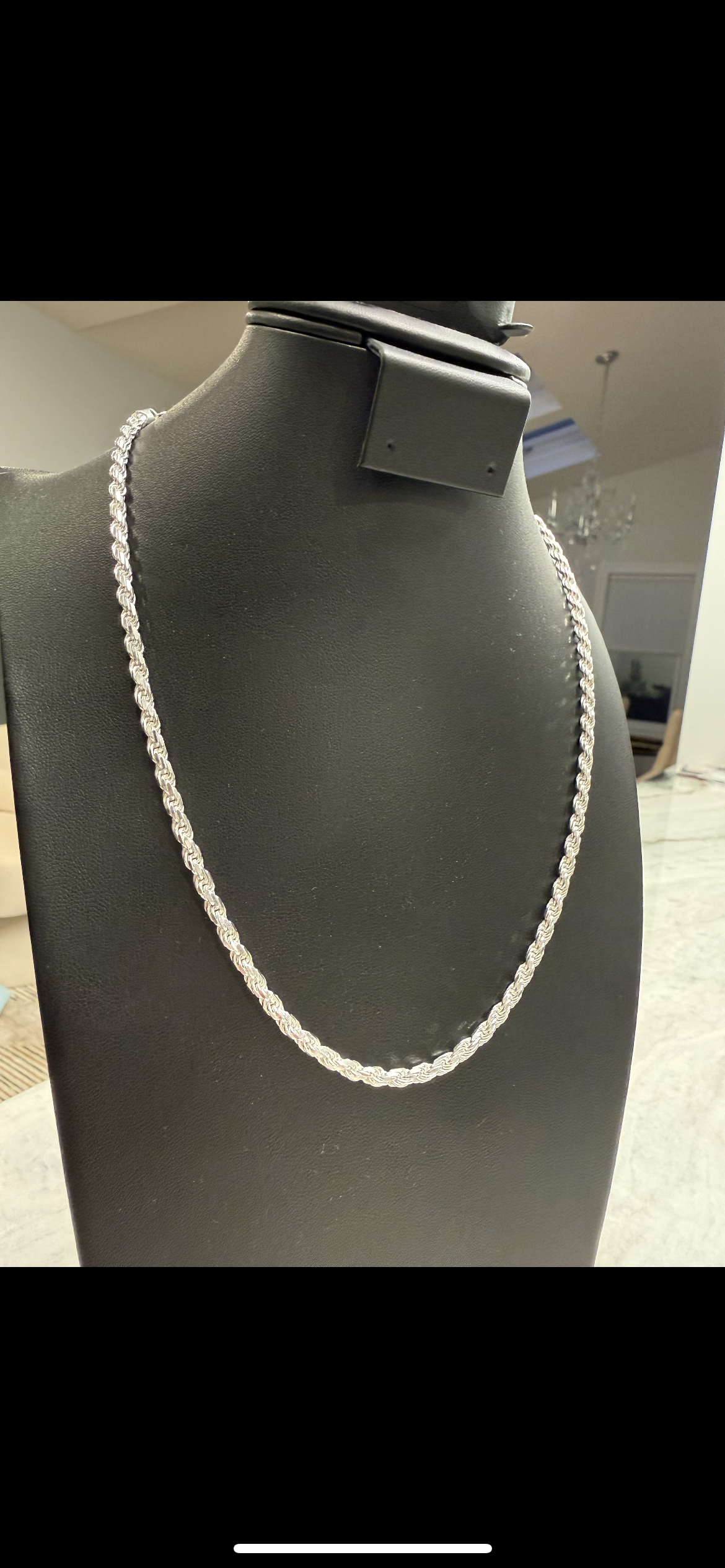 4MM DIAMOND CUT ROPE CHAIN