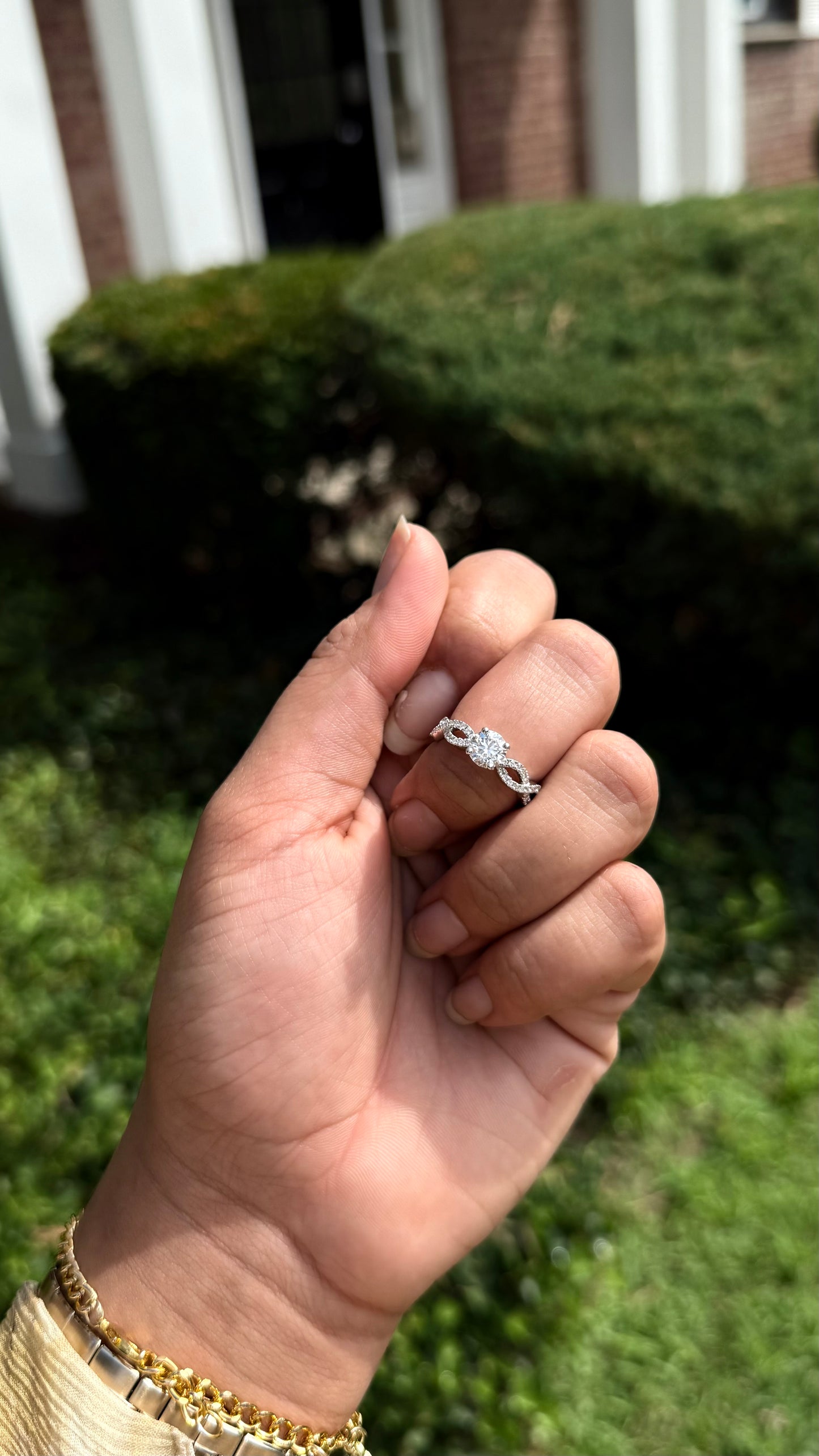 IGI CERTIFIED D COLOR VS1 DIAMOND ENGAGEMENT RING 14K WHITE GOLD