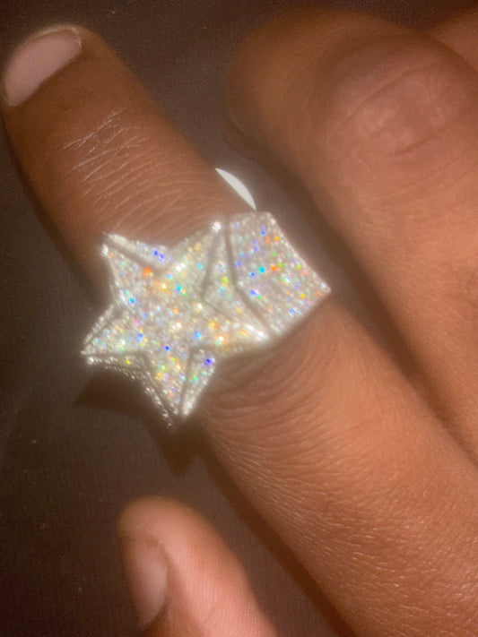 1.6CT VVS 3D CUSTOM STAR RING