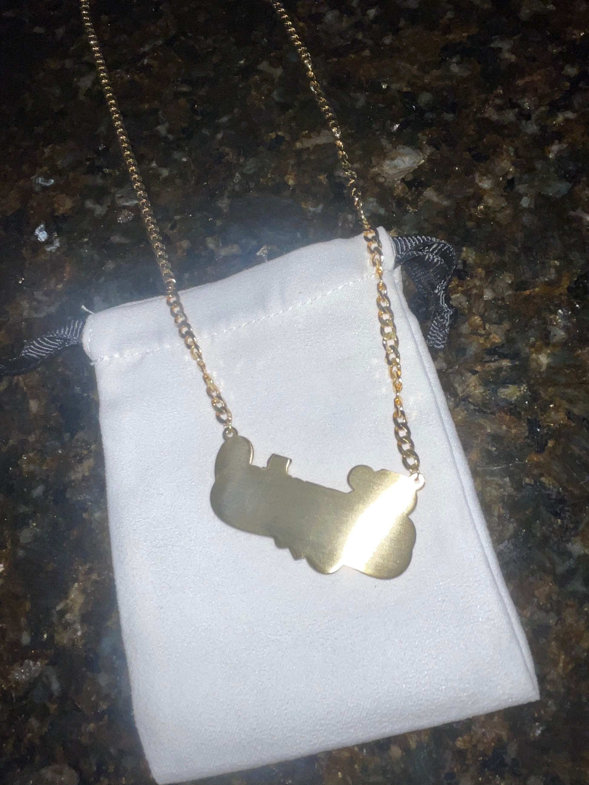 WOMENS DOUBLE PLATED NAME NECKLACE